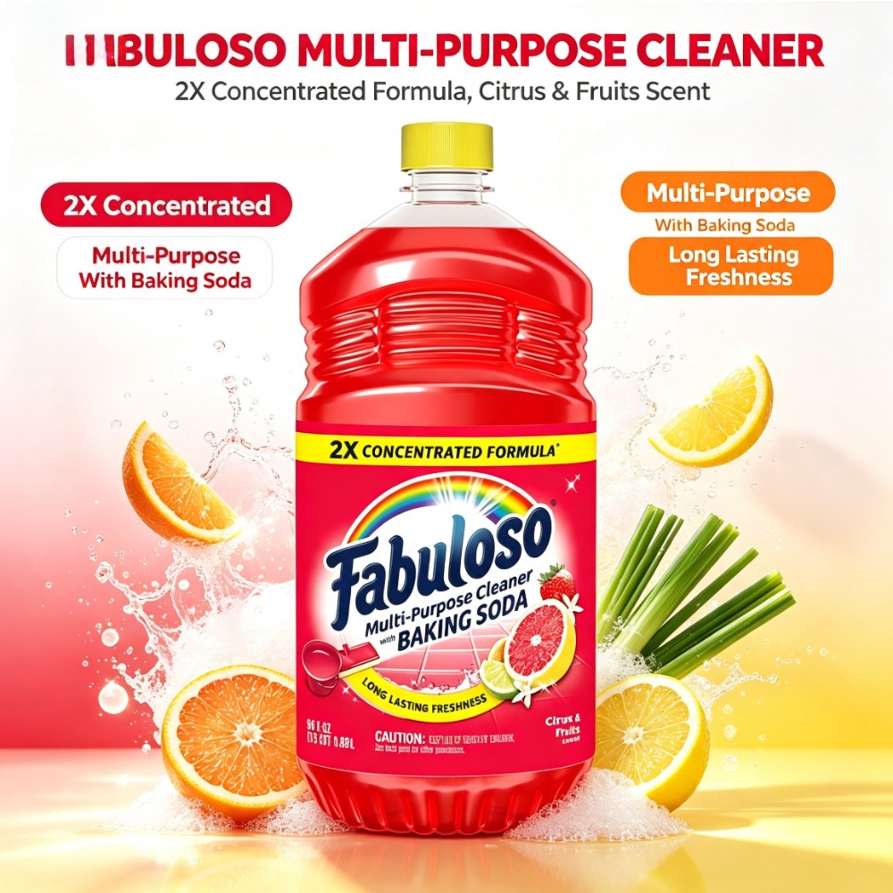Kitchen Cleaner Baking Soda - Limpiador multiusos 2X concentrado, con bicarbonato