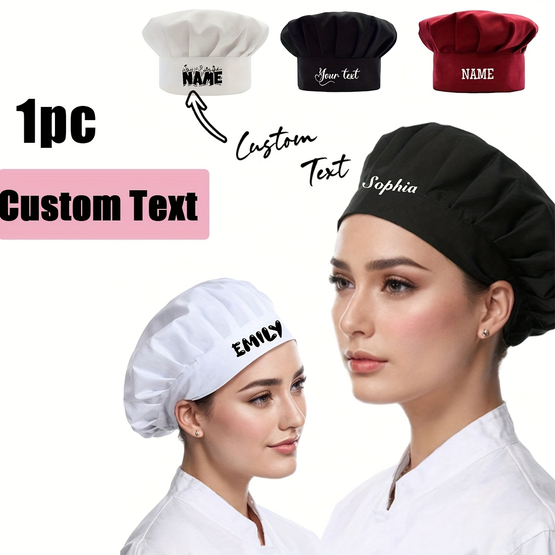 Kitchen Bakery - Gorro de Chef Personalizado, Gorro Antipolvo,