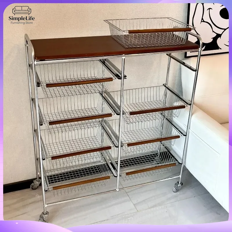 Kitchen Baking Cart - Carrito de Cocina Retro con Ruedas,