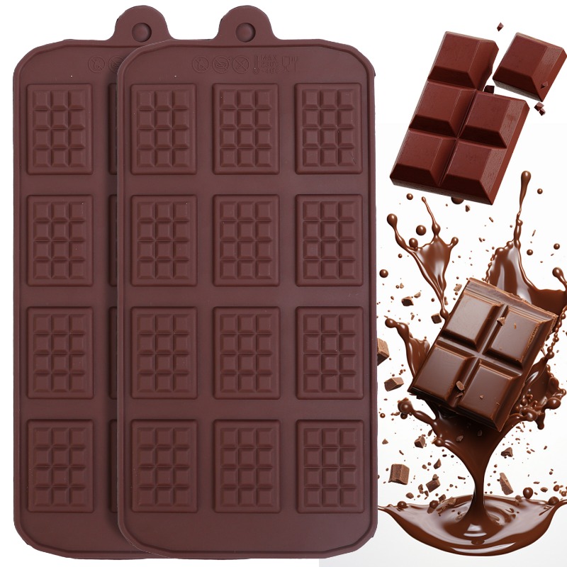 Kitchen Baking Decor - Molde de silicona para Chocolate, 12