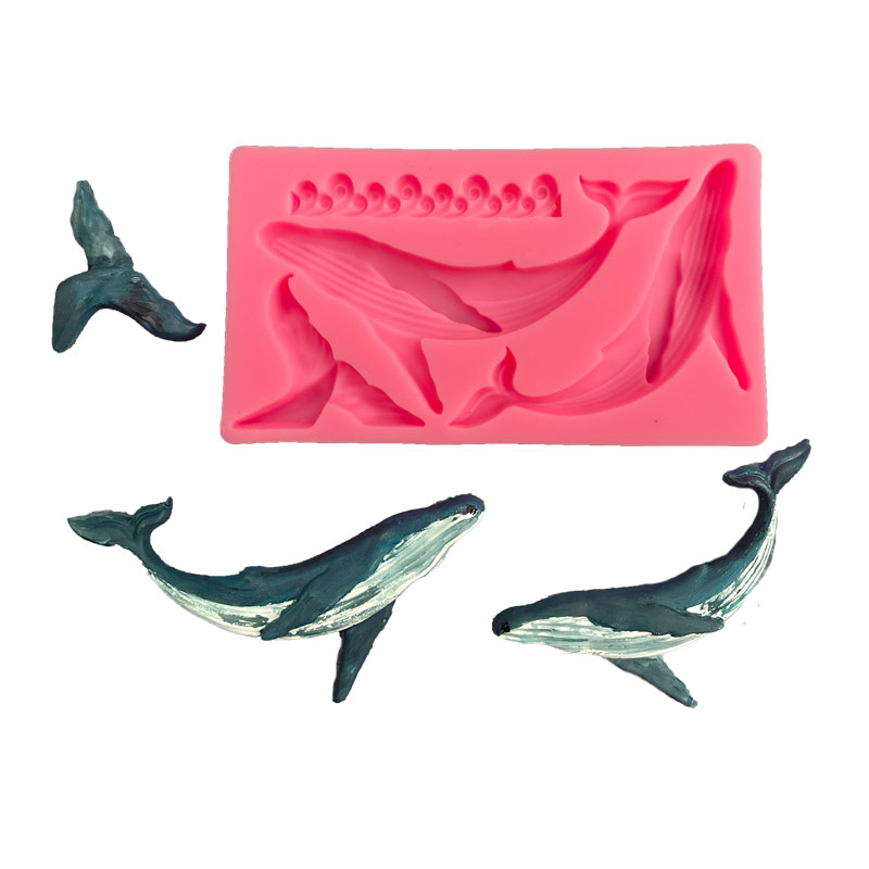 Kitchen Baking Decor - Molde de silicona de ballena DIY,
