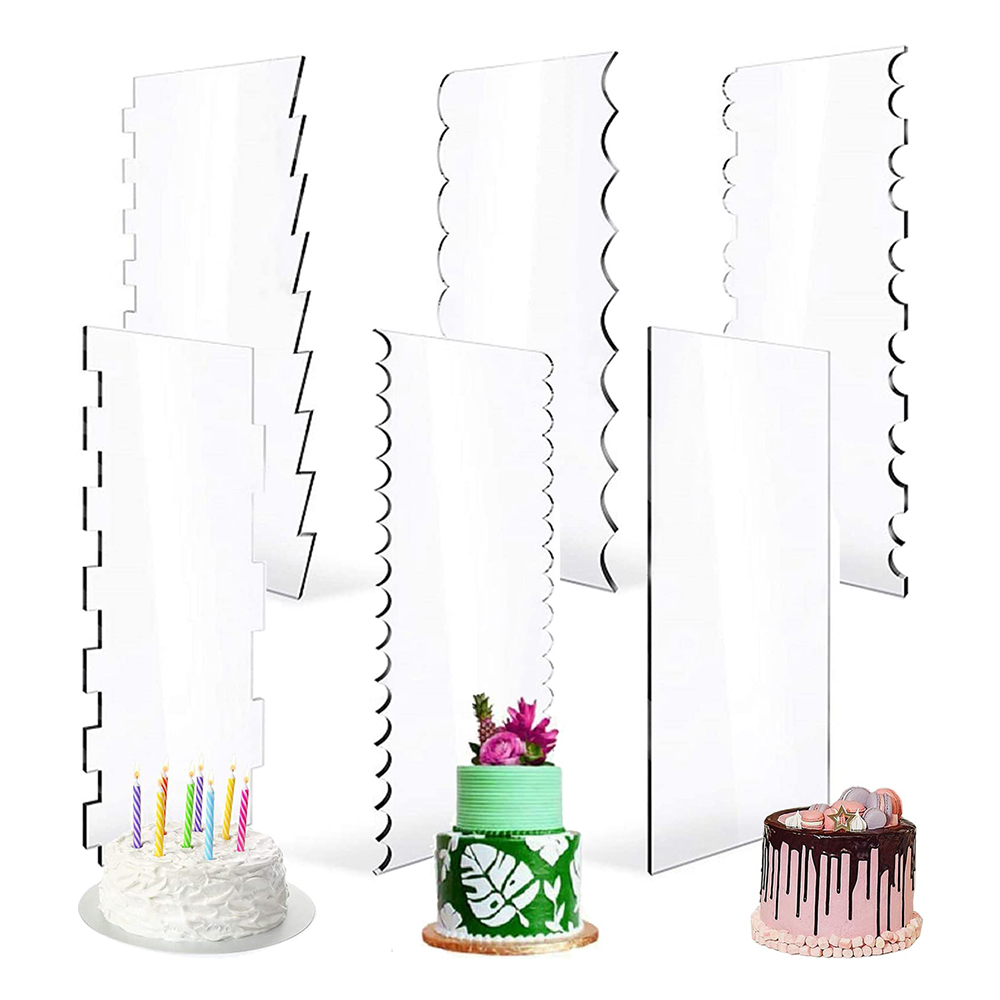 Fondant Smoother Set - Juego de peine acrílico para decoración