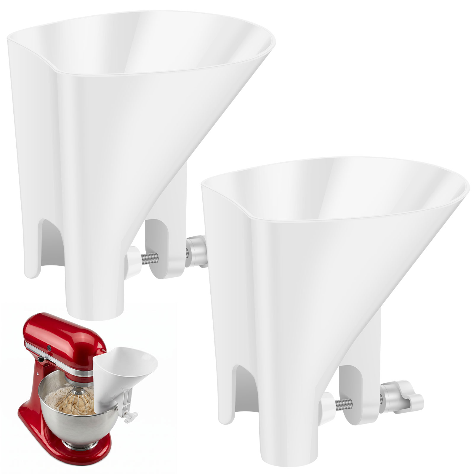 Kitchen Baking Mixer - Embudo de Harina Antiderrames para Batidoras
