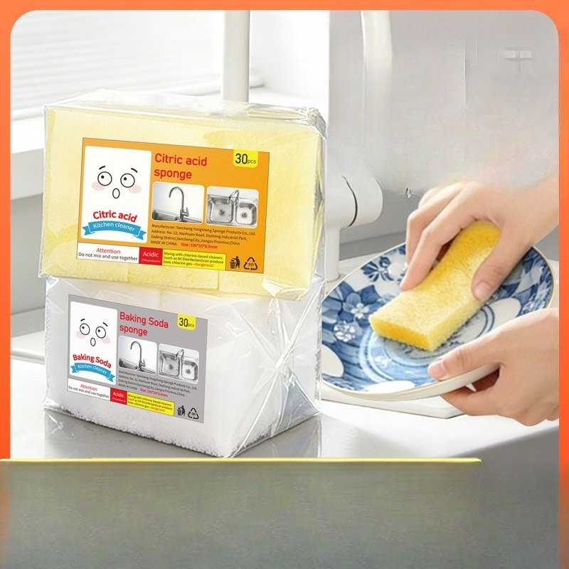 Kitchen Cleaner Baking Soda - Paños de Limpieza Multiusos con Esponja,