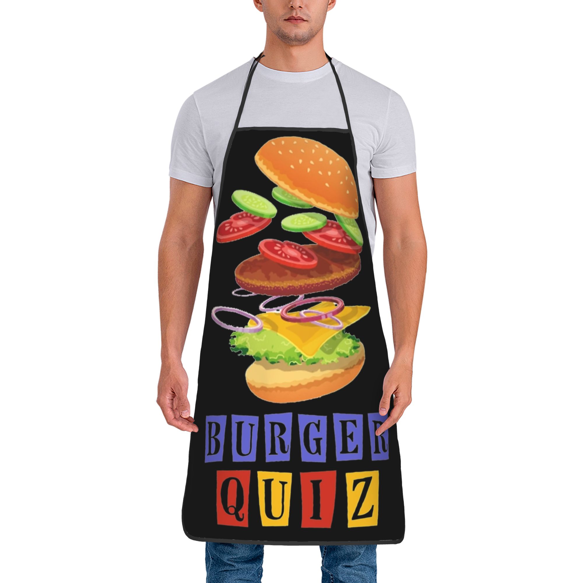 Kitchen Quiz - Delantal para Cuestiónario de Hamburguesas, Delantal