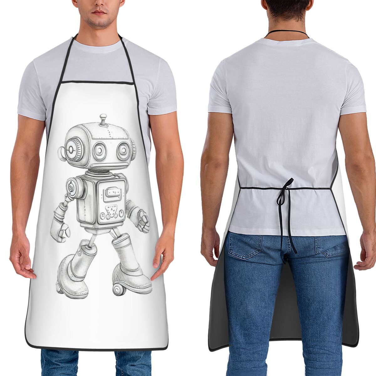 Kitchen Robot Baking - Delantal Retro con Diseño de Robot
