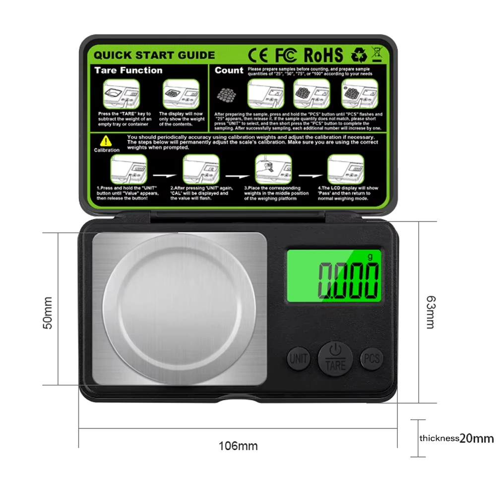 Kitchen Scale Precise - Mini Báscula Digital para Joyería, Báscula