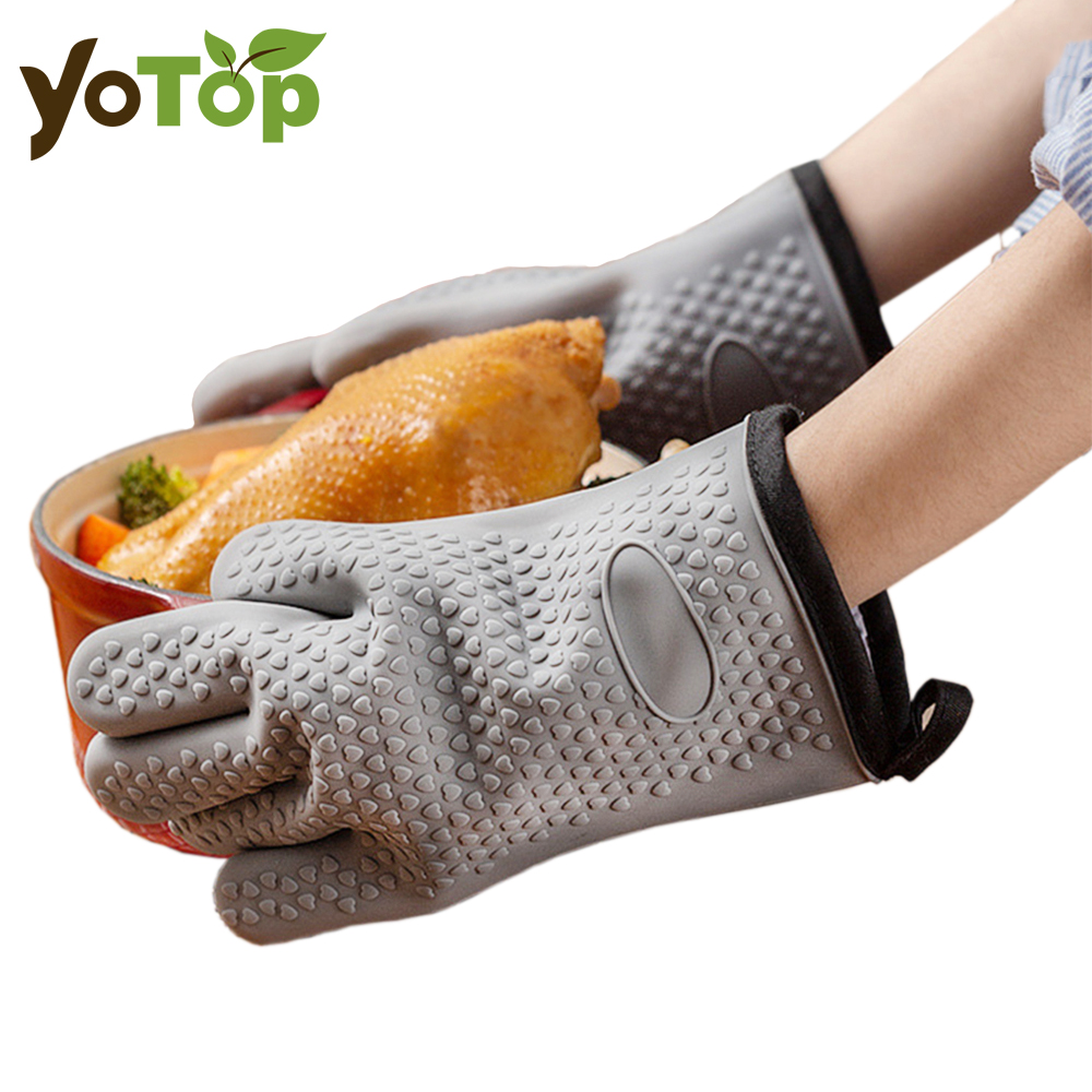Kitchen Baking Gloves - Guantes de silicona resistentes al calor,