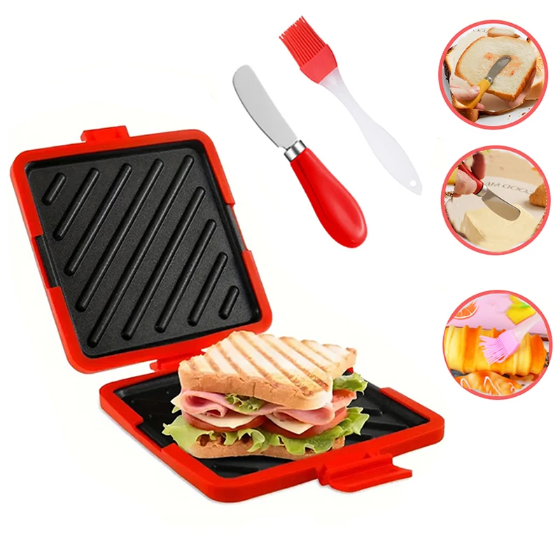 Juego de 3 tostadoras de sándw - Kitchen Baking Brush reseña y precio