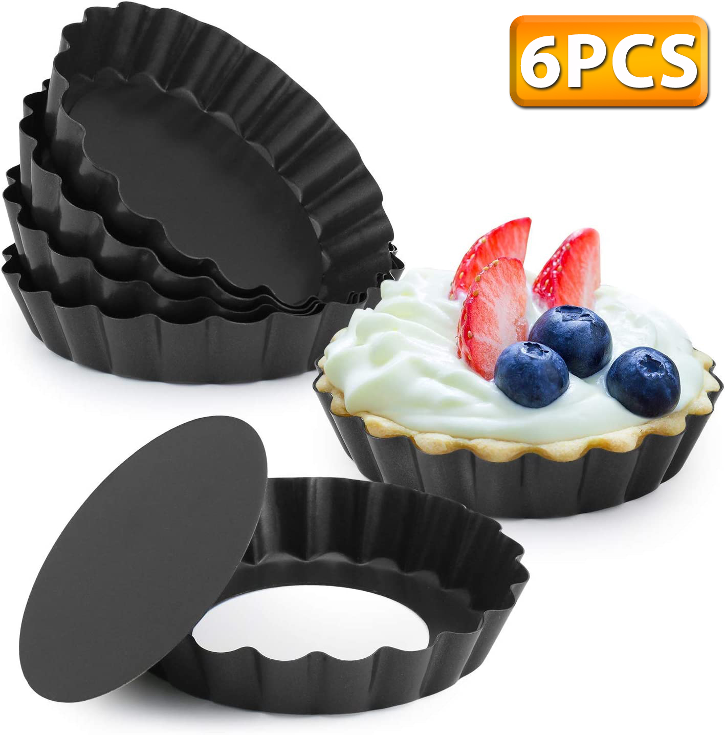 Mini moldes para tarta de 6 ud - Muffin Tin Nonstick reseña y precio