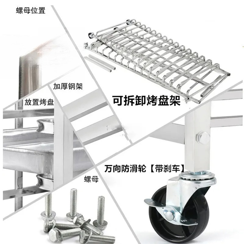 Carrito de Acero Inoxidable co - Kitchen Baking Cart reseña y precio