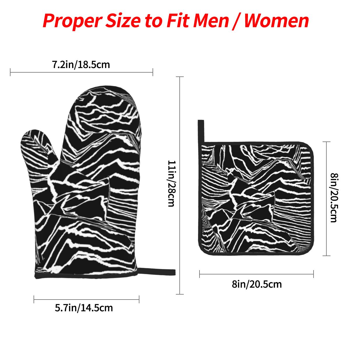 Joy Division Unknown Pleasures - Kitchen Baking Gloves reseña y precio