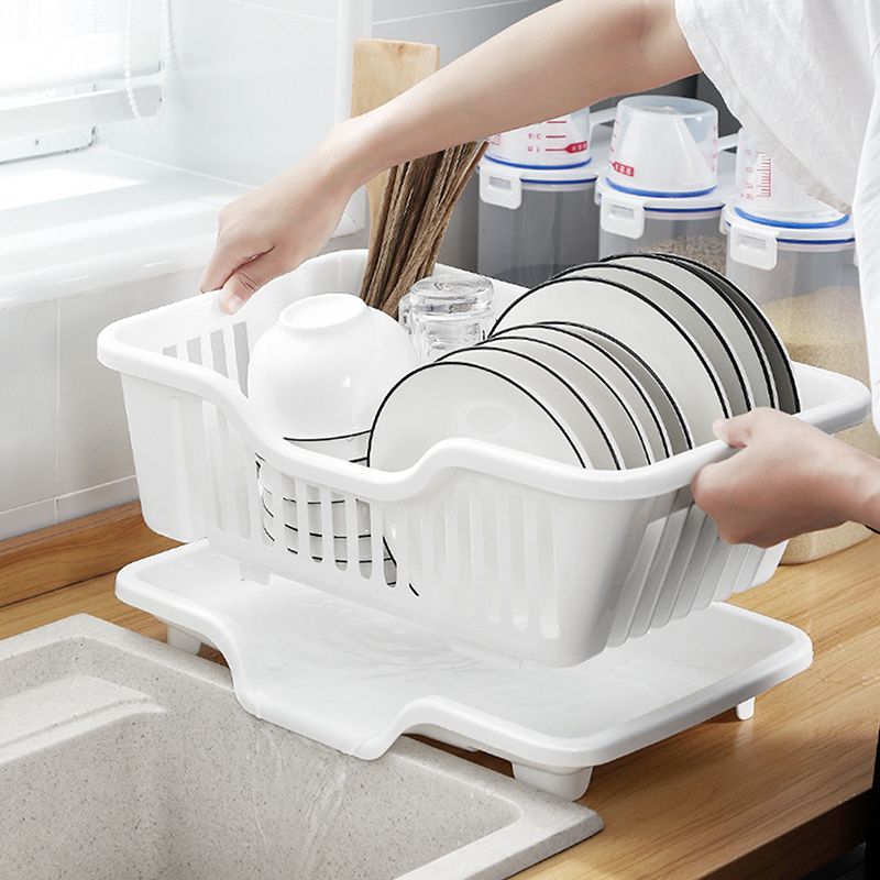 Estante de plástico para cuenc - Kitchen Baking Tray Storage reseña y precio