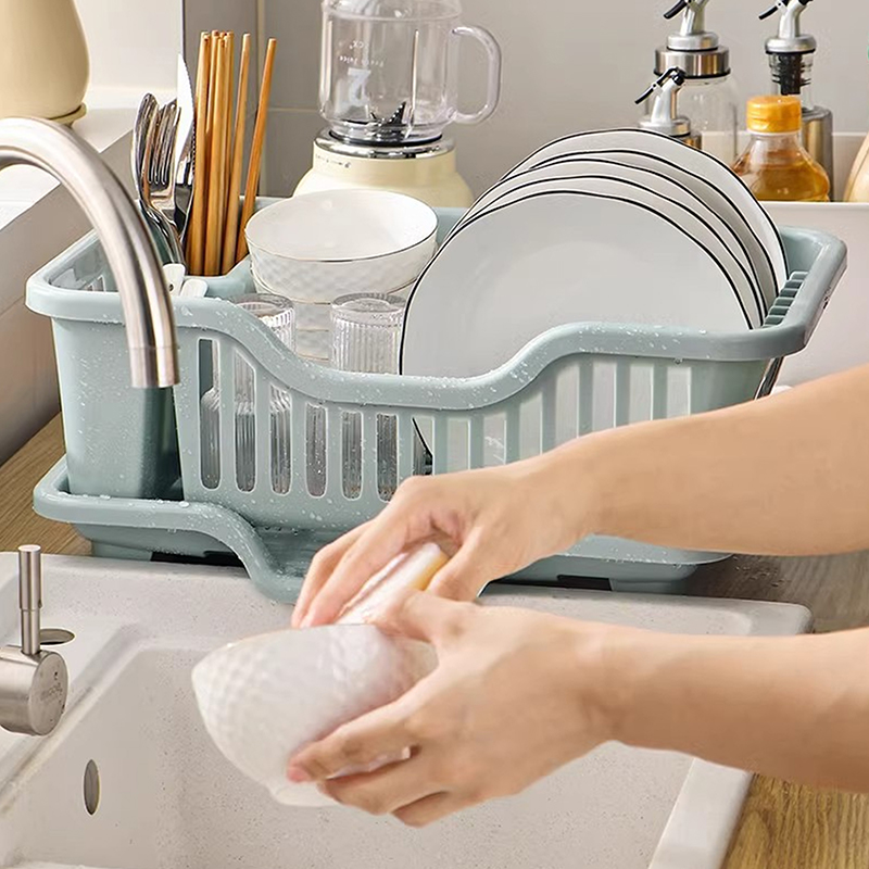 Estante de plástico para cuenc - Kitchen Baking Tray Storage reseña y precio