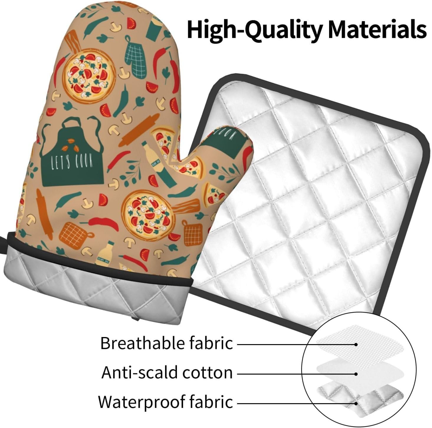 Juego de manoplas y soporte pa - Kitchen Baking Gloves reseña y precio