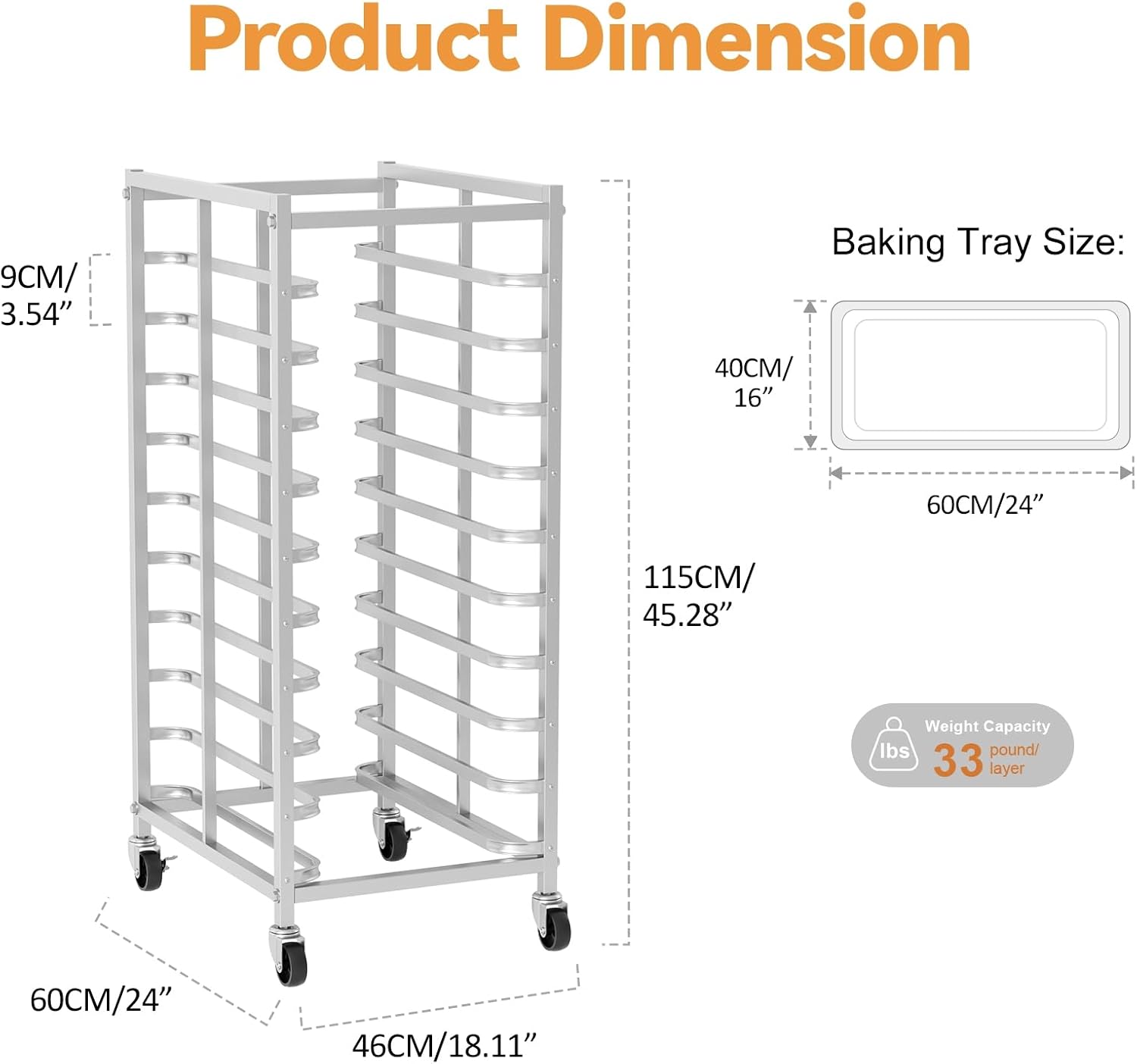 Carro de almacenamiento móvil  - Kitchen Baking Cart reseña y precio