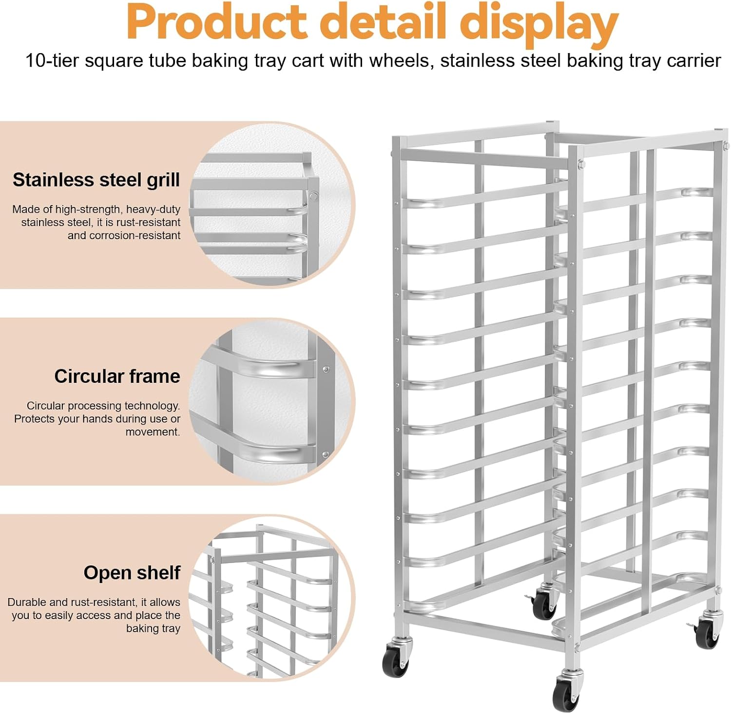 Carro de almacenamiento móvil  - Kitchen Baking Cart reseña y precio