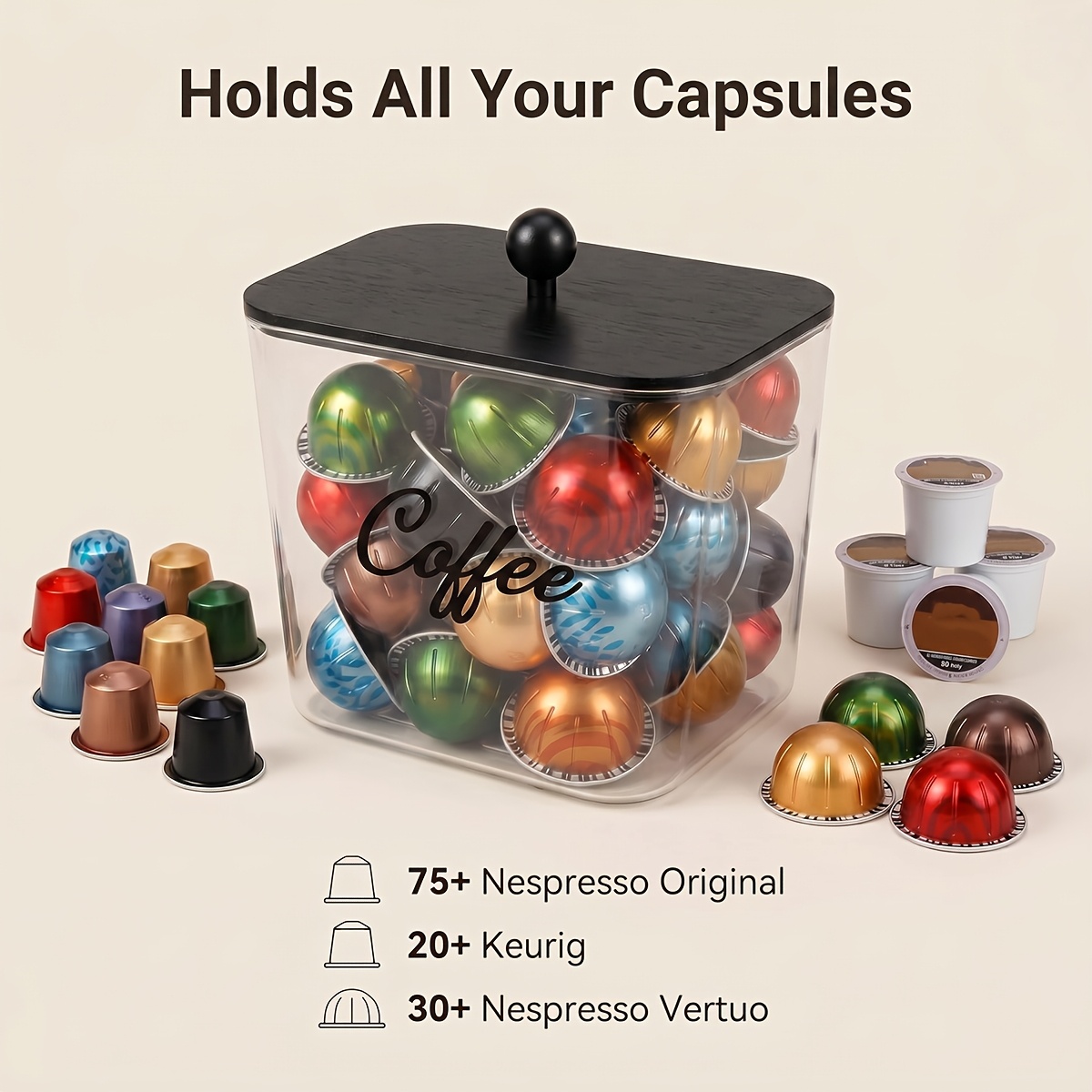 Organizador de Cápsulas de Caf - Kitchen Baking Tray Storage reseña y precio