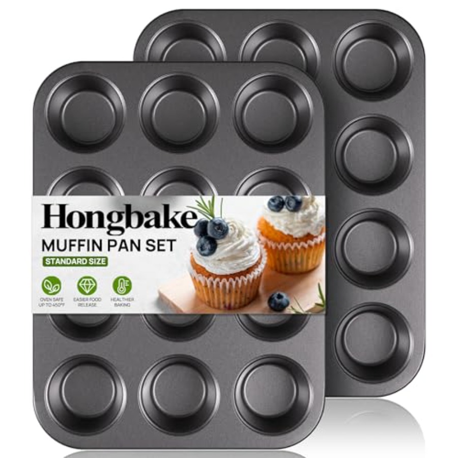 Molde para hornear muffins, ba - Muffin Tin Nonstick reseña y precio