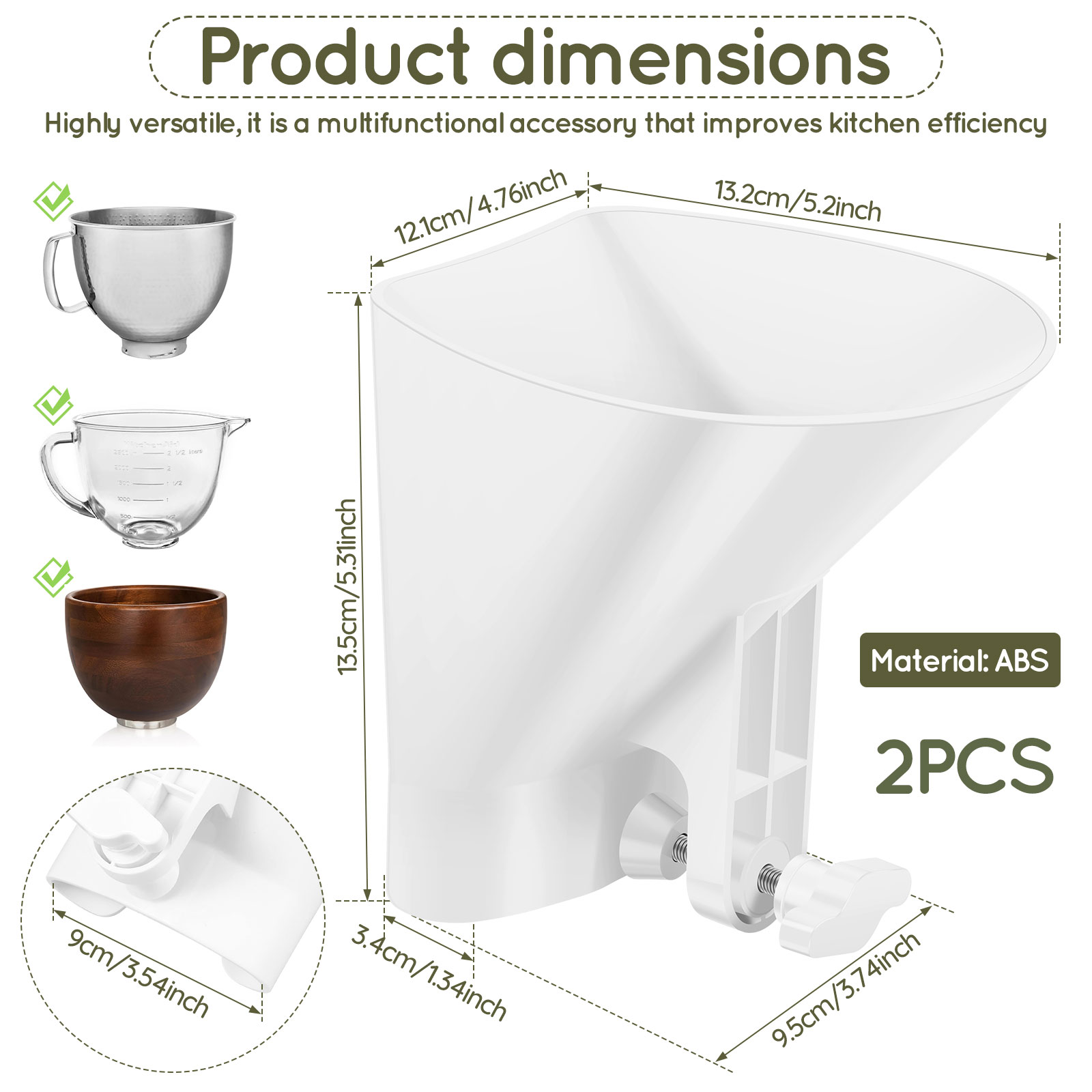 Embudo de Harina Antiderrames  - Kitchen Baking Mixer reseña y precio