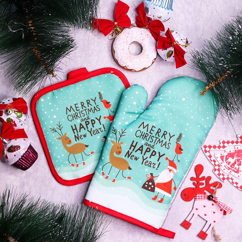 2 unids/set de manoplas de hor - Kitchen Baking Gloves reseña y precio