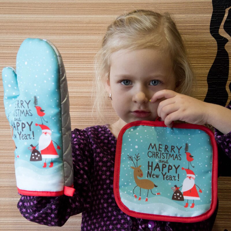 2 unids/set de manoplas de hor - Kitchen Baking Gloves reseña y precio