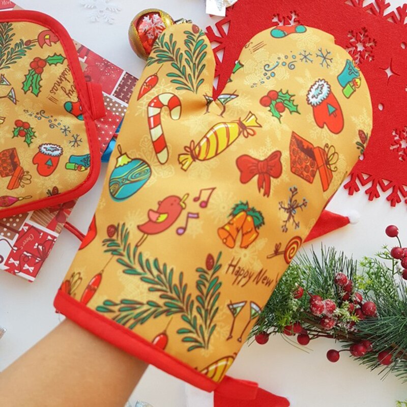 2 unids/set de manoplas de hor - Kitchen Baking Gloves reseña y precio