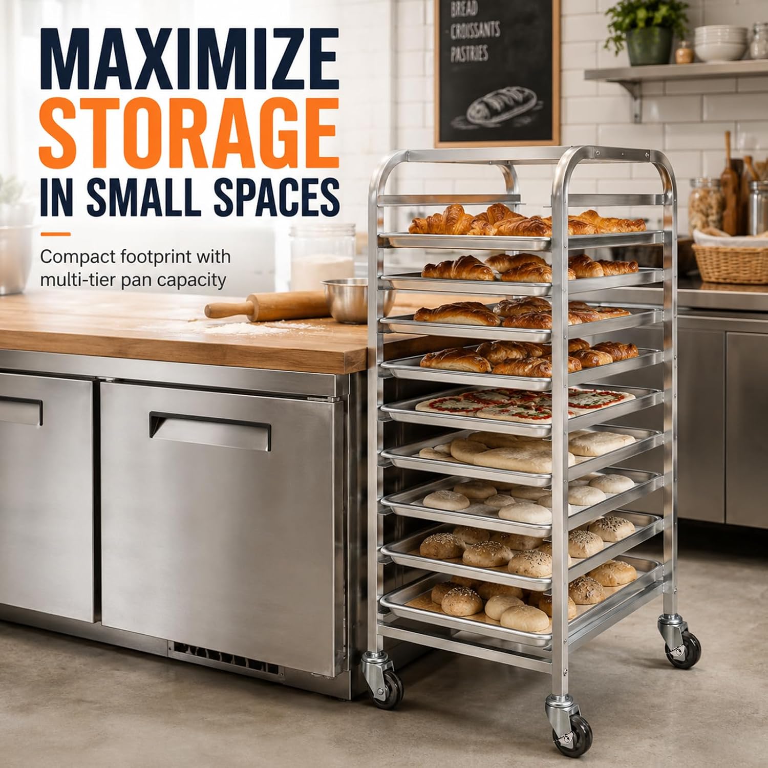 Carrito de enfriamiento móvil  - Kitchen Baking Cart reseña y precio