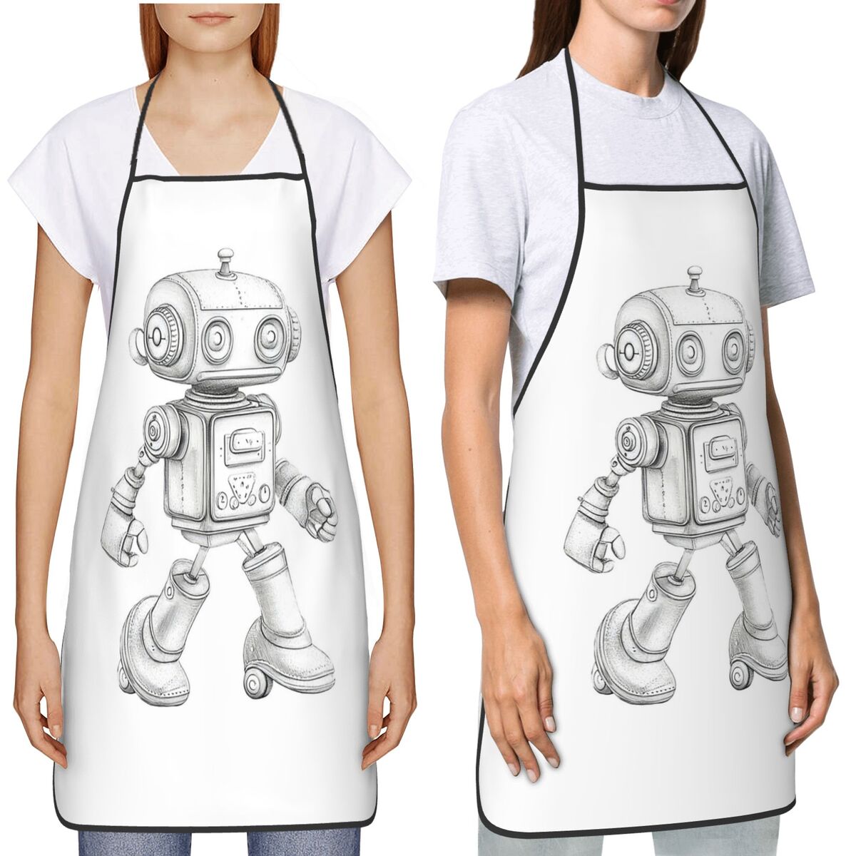 Delantal Retro con Diseño de R - Kitchen Robot Baking reseña y precio