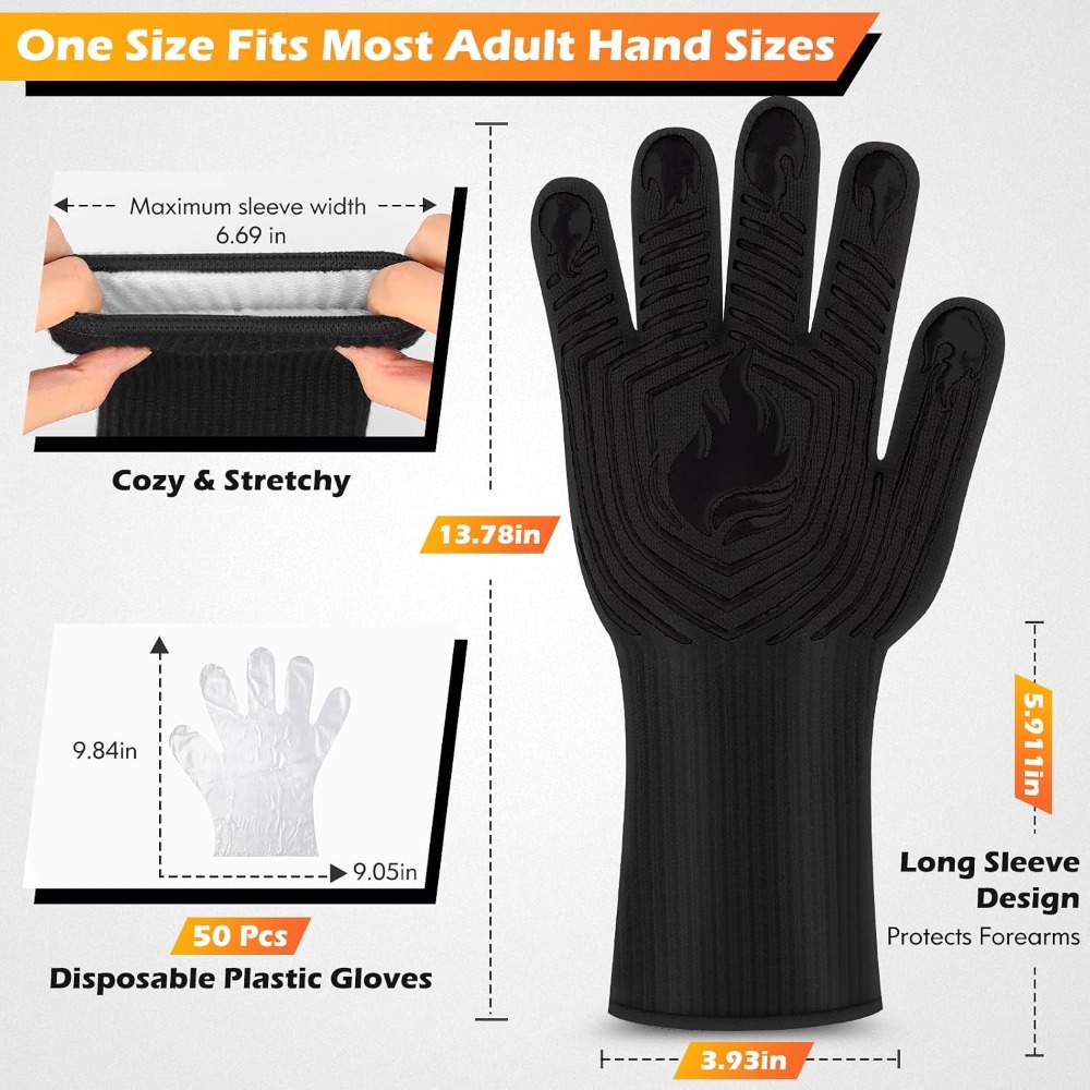 Guantes para Barbacoa, 1472 °  - Kitchen Baking Gloves reseña y precio